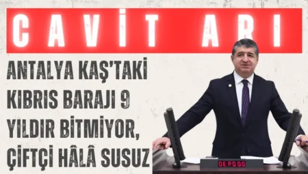 CHP’li Cavit Arı: ‘Antalya Kaş’taki Kıbrıs Barajı 9 yıldır bitmiyor, çiftçi hâlâ susuz’