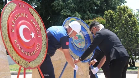 Karadeniz Ereğli’nin kurtuluşunun 105. yılı coşkulu törenle kutlandı