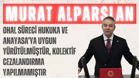 AK Parti’li Murat Alparslan: “OHAL süreci hukuka ve Anayasa’ya uygun yürütülmüştür, kolektif cezalandırma yapılmamıştır”
